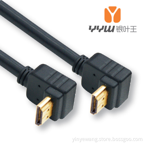Right Angled HDMI Cable 1.4V/2.0V 1080P 3D 4kx2k (YHD2801BP)